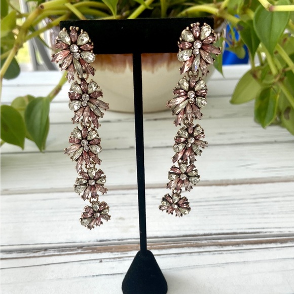 Gorgeous Pink Rhinestone Earrings - Picture 8 of 10